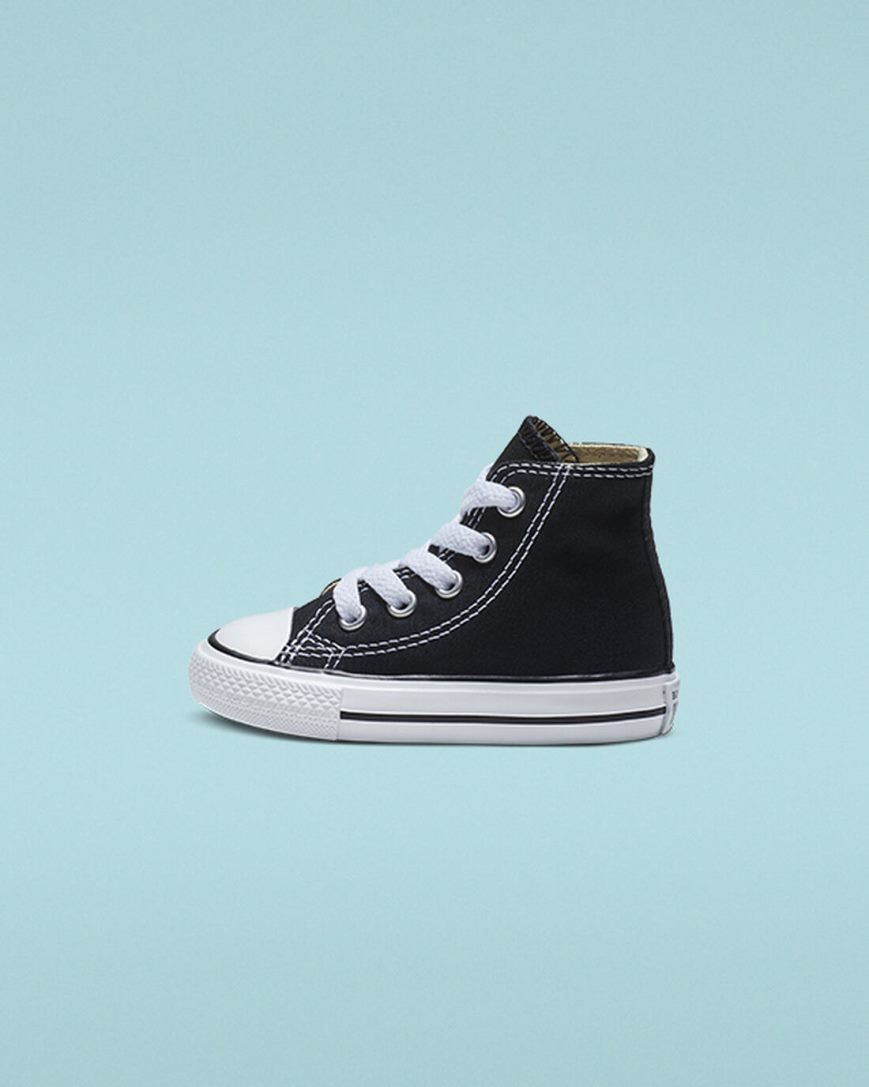 Tenisi Inalti Baieti Converse Chuck Taylor All Star Clasici Negrii | RO JRWFE670